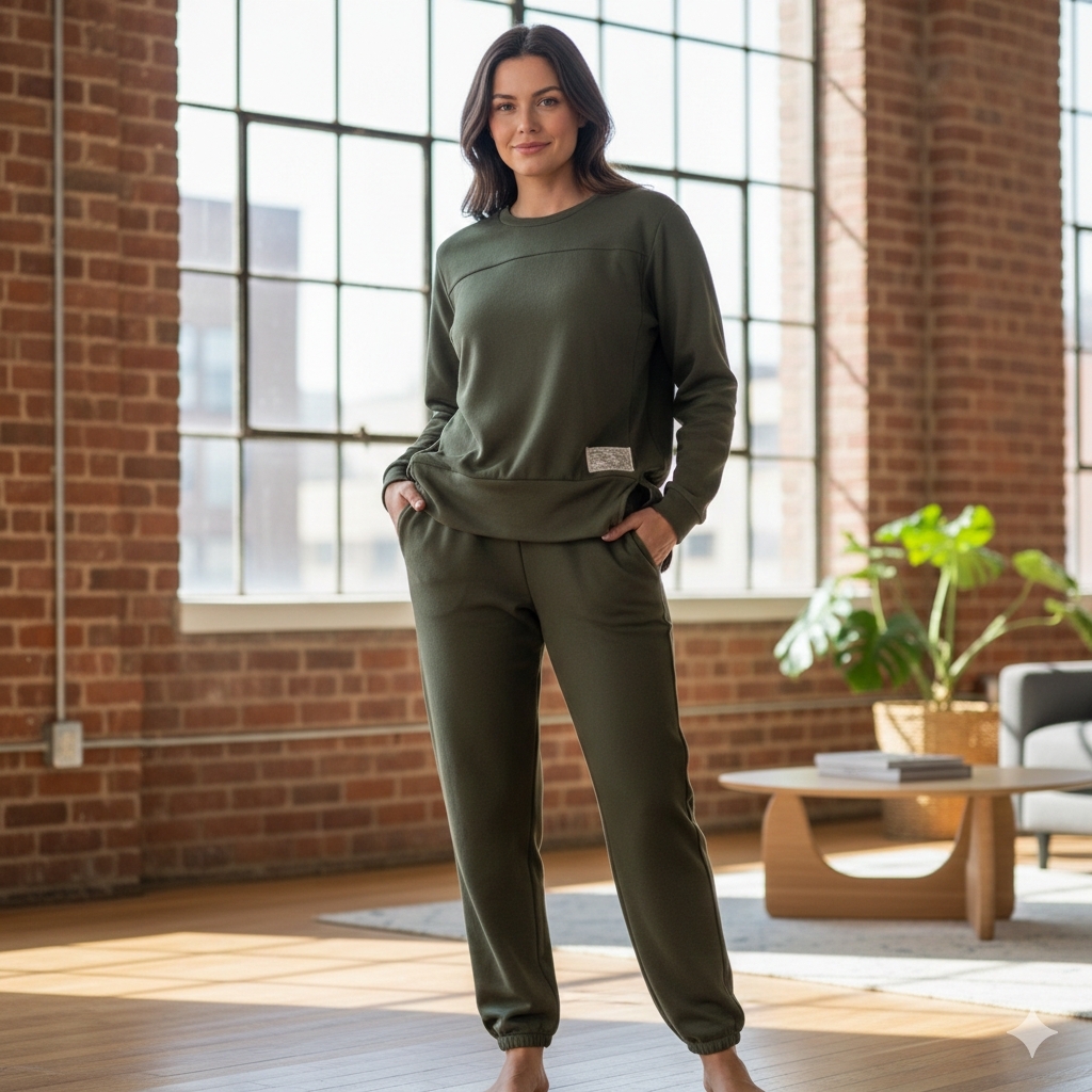 Olive Green Women's Jogger Set